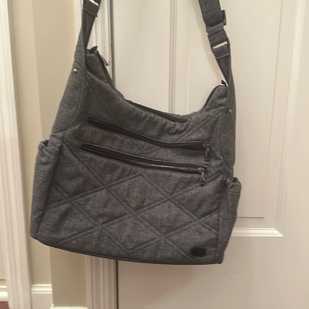 Lug Cable Car gently used Gray Quilted bag
